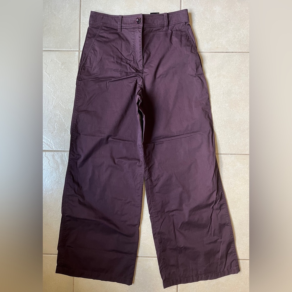 COS Burgundy Wide-Leg Pants - Picture 3 of 12